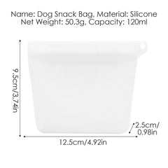 Silicone Dog Treat Pouch With Easy Closure Outside Training Pet Treat Bag Moisture-proof Dog Treat Holder For Dogs Training