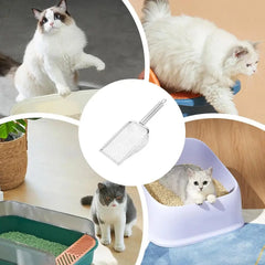 Cat Litter Scoop Cat Stainless Steel Poop Scoop Shovel Portable Cat Pooper Lifter For Frogs Lizards Dogs Cats Snakes Turtles
