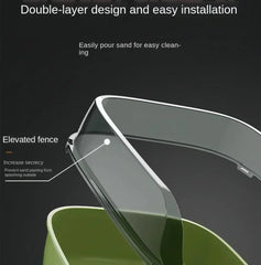 Open Type Cat Litter Box Semi Enclosed Splash Proof and Easy Clean Cat Toilet Cleaning Cat Litter Box with Cat Litter Shovel