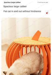 Pumpkin House Felt Cat Nest Fresh and Breathable Cat Bed Semi-enclosed Summer Pet Nest Practical Pet Furniture cat bed