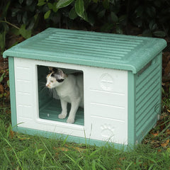 HOOPET Cat Litter Cat House Cottage Summer Outdoor Rainproof Dog Kennel Cat House Stray Cat Outdoor Nests