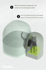 Fully Enclosed Extra Large Cat Litter Box Anti-odor Cat Toilet Simple Style Cat Litter Box Pet Supplies Eco-friendly Material