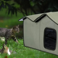 Outdoor Cat House Removable and Washable Design Pet Bed Waterproof Cat Dog Universal Convenient Storage and Washable Dog House