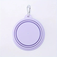 Pet Portable Foldable Bowl for Outdoor, Hanging Pet Drinking Water Feeding Silicone Bowl, Can be Used for Cats and Dogs