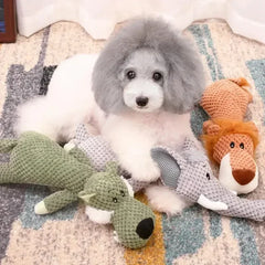 Pet Dog Toys for Large Dogs Cute Plush Squeak Stuffed Toys Fleece Durable Chewing Cute Soft Toys Pet Molar Toys Dogs Accessories