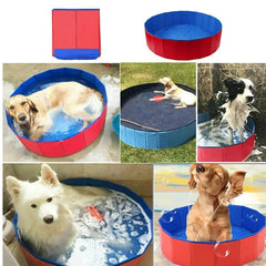 80*30cm Portable pet swimming pool for dogs outdoor summer swimming autumn winter indoor dog bath tub dual-use with drain valve