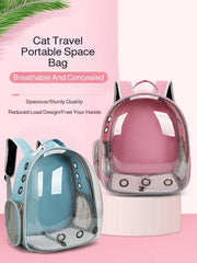 Portable Pet Backpack Outdoor Cat Supplies Transparent Shoulder Bag Pet Bag Breathable Space