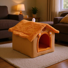 Foldable Pet House Removable Washable Cat House Puppy Cave Sofa Pet Supplies Suitable for Small and Medium Cats and Dogs