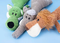 Plush Cartoon Puppy Dog Toys Pet Chew Squeak Toys Small Dogs Teeth Grinding Bite Interesting Cute and Highly Elastic Pet Toys