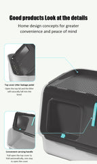 New Top-entry Cat Litter Box Tray Kitten Extra Large Fully Enclosed Anti-splash Mat Anti-smell Cats Litter Box Pet Products