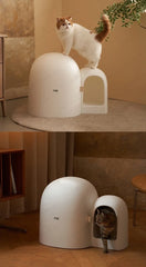 Fully Enclosed Extra Large Cat Litter Box Anti-odor Cat Toilet Simple Style Cat Litter Box Pet Supplies Eco-friendly Material