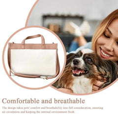 Dog Carry Bag PU Leather Dog Carriers Multifunctional Outdoor Cat Bags Puppy Breathable Carrying Pouch For Bunny