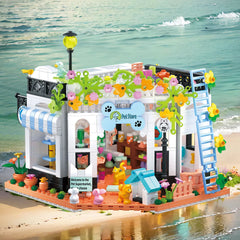 Pet Dog Cat House Building Block Kids Toy Mini Bricks Diy Assembly Games Moc Plastic Model Home Decoration Party Favors Gift