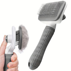 Pet Grooming Brush Gentle Deshedding Massage Comb with One-Click Hair Removal Dog Grooming for Dogs & Cats Easy-Clean