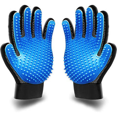 Pet Grooming Kit for Dog Cat Rabbit Fur 2 Sided Grooming Brush Bath Cleaning Glove De-Shedding De-Matting Pet Hair