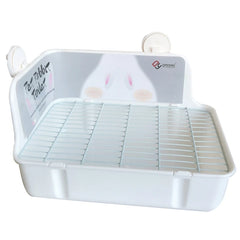 Rabbit Litter Box Toilet for Small Animal Corner Litter Pan Bunny Potty Trainer