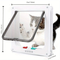 Pet Cat Door Hole Dog Door Hole Can Control Free Entry And Exit Pet Home Practical Two-way Door Safety Flap Door Pet Supplies