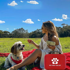 Outdoor Pet First Aid Kit -Compact Portable Bag for Dogs and Cats Essential for Hiking,Camping, Outdoor , Home Use, Car Travel