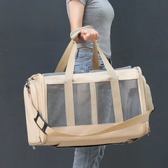 Pets Carrier Bag Lightweight and Breathable Pet Shoulder Bag Large Capacity Cat Bag Multi Pet Suitcase Foldable Cat Backpack