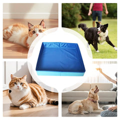 Pet Swimming Pool Foldable Cat Dog Toy Pool Outdoor Portable Non-slip Summer Swimming Pool Pet Cleaning Water Basin Pet Supplies
