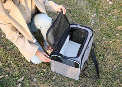 Pet Carrier Bag Foldable Small Dog Charter Carrying Cat Out Bag Expansion Pet Bag Mesh Breathable Expansion Foldable Handheld C