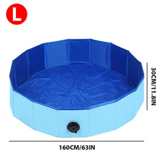 80*30cm Portable pet swimming pool for dogs outdoor summer swimming autumn winter indoor dog bath tub dual-use with drain valve