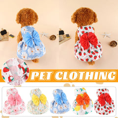 Pet Dress Soft Comfortable Sleeveless Floral Outfit for Cats And Dogs Perfect for Daily Wear Special Occasions Dog Skirts