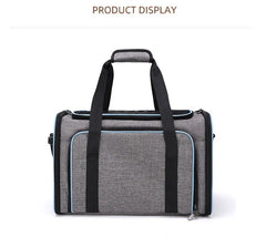 Pet Carriers Bag Portable Breathable Foldable Bag Cat Dog Carrier Bags Outgoing Outdoor Travel Pets Cats Handbag Safety Zippers