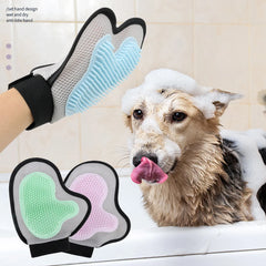 Pet Grooming Glove Brush for Cats Dogs Bath Massage Gloves for Bathing Grooming Softy Comfortable Animal Hair Removal Tool