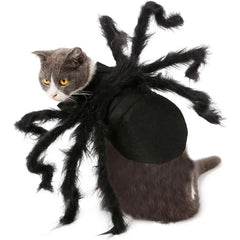 Halloween Pet Spider Costume Simulation Black Spooky Spider Clothes Dressing For Dogs Cats Party Cosplay Props Funny Outfit