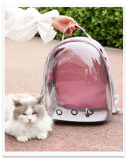Portable Pet Backpack Outdoor Cat Supplies Transparent Shoulder Bag Pet Bag Breathable Space