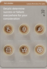 New pet stroller for outdoor use, lightweight and foldable, suitable for medium-sized and small dog and cat households. Outdoor