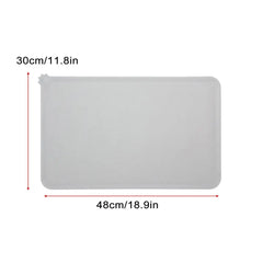 Pet Supplies Silicone Dog Bowl Mat with High Lips Non-Stick Waterproof Food Feeding Pad Puppy Feeder Tray Water Cushion Placemat