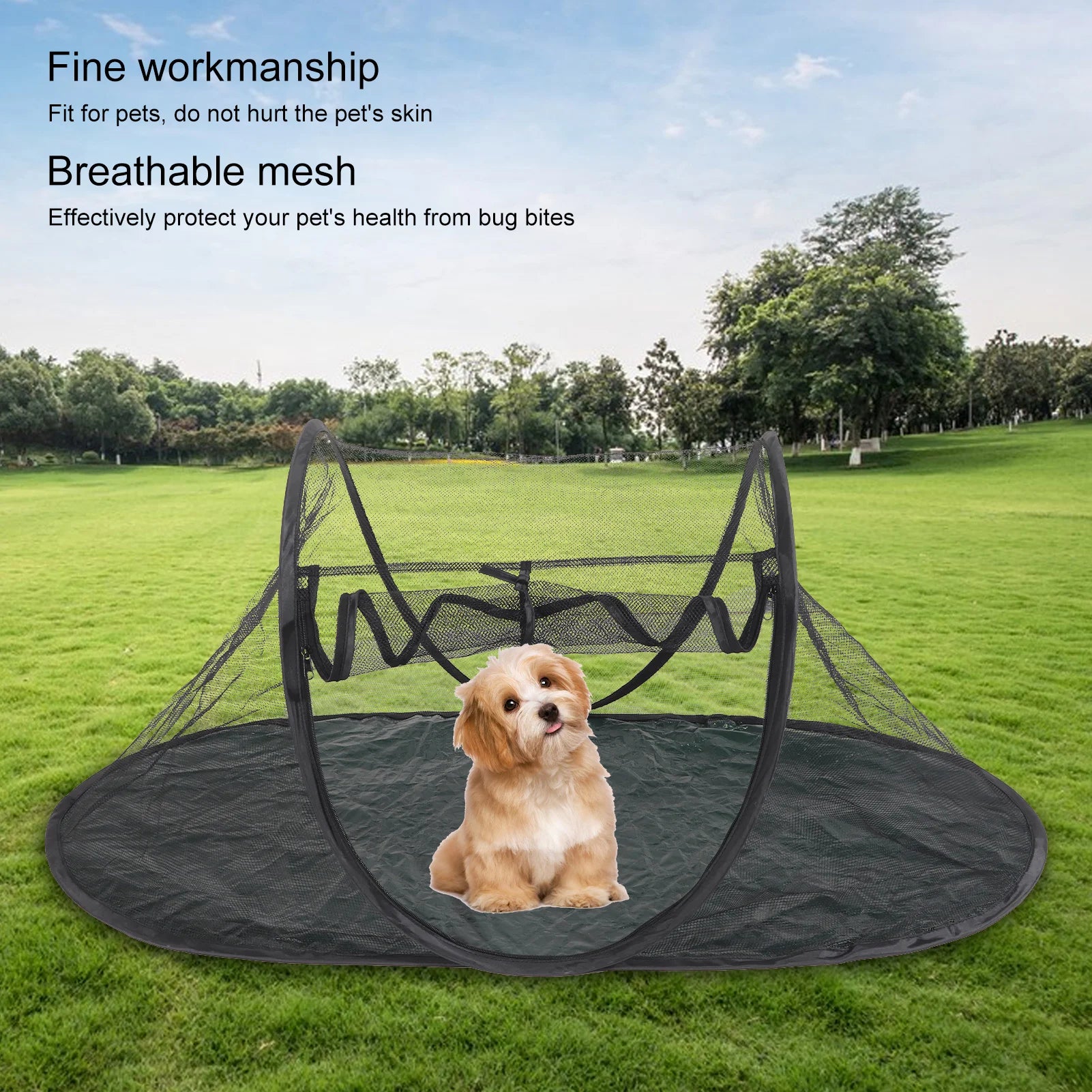 Pet Enclosure Tent Portable Breathable Foldable Outside Cat Enclosure Tent for Outdoor Travel Portable Cat Tent Dog Outdoor Tent