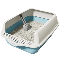 Cat litter box extra large, semi enclosed, splash proof, thickened toilet drawer, dog cat pet specific litter box