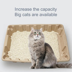 Cat Litter Box, Disposable, Stackable, Degradable, Cleaning, Bedpans, Folding, Portable, Outdoor, Pet, Kittens
