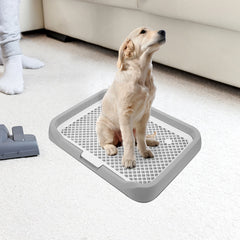 Litter Box For Small Large Dogs Pet Toilet Indoor Training Puppy Pee Pad Holder Clean Balcony Dog Potty Tray With Grid