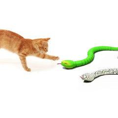 Interactive Cat Toys Realistic Simulation RC Remote Control Snake Toy Moving Electric Tricky Snake Cat Toys For Indoor Cats Dogs