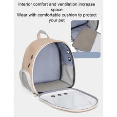 Pet Supplies Cat Carrier Bag PU Portable Travel Outdoor Backpack for Cat Small Dogs Transparent Breathable Carrying Shoulder Bag