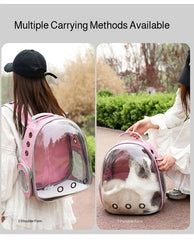Portable Pet Backpack Outdoor Cat Supplies Transparent Shoulder Bag Pet Bag Breathable Space