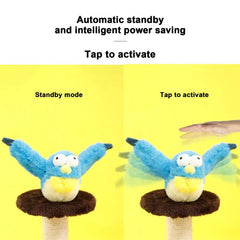 Electric Bird Teasing Cat Toy Interactive Simulation Bird Plush Toy Pet Kitten Teasing Toys for cats and kittens to practice