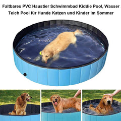 80*30cm Portable pet swimming pool for dogs outdoor summer swimming autumn winter indoor dog bath tub dual-use with drain valve