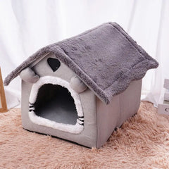 Foldable Pet House Removable Washable Cat House Puppy Cave Sofa Pet Bed House for Extra Small Dogs and Small and Medium Cats