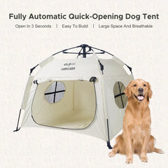 Portable Pet Tent Foldable Pet Playpen for Dogs and Cats Indoors/Outdoors Fully Automatic Waterproof Pet Tent with Carrying Bag