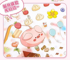 Cute Cartoon Animal Little House 3D Landscape Sticker Children's Fun PET Decompression DIY Games Kawaii Miniature World Decals