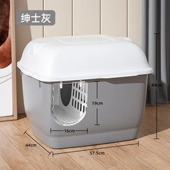 Cat Litter Box Fully Enclosed Oversized Hallway Supply Tray Oversized Long Aisle Drawer Pet Toilet Furniture Supplies