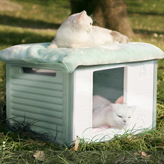 HOOPET Cat Litter Cat House Cottage Summer Outdoor Rainproof Dog Kennel Cat House Stray Cat Outdoor Nests