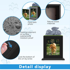 Hot Sale Pet Cremation Urns pet urns for Large Dogs Ashes Urn , Pet Ashes Photo Box, Wood Keepsake Memorial Urn