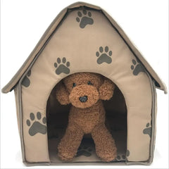 Detachable Folding Small Footprints Pet House Pet Dog Mat Portable Dog Footprint House  Warm And Comfortable