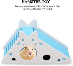 1PC Colorful Pet Hamster House with Stair and Slides Home DIY Hideout Toys Living for Squirrels Gerbils Hamsters Small Animals